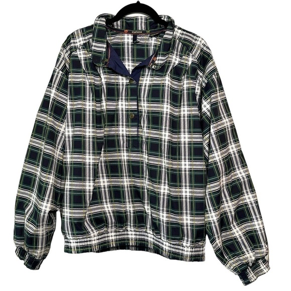 VINTAGE Sunice Windbreaker Pullover Plaid - 3 button - Picture 1 of 8
